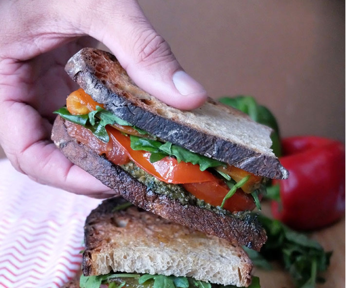 sandwich végétarien façon taktouka
