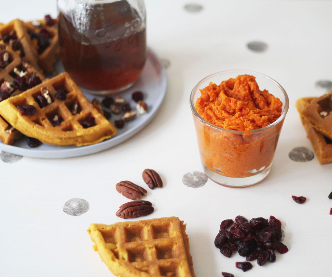 Pumpkin waffles, lactose et gluten free