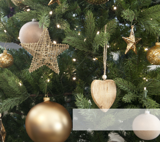 Boules de Noël dorées