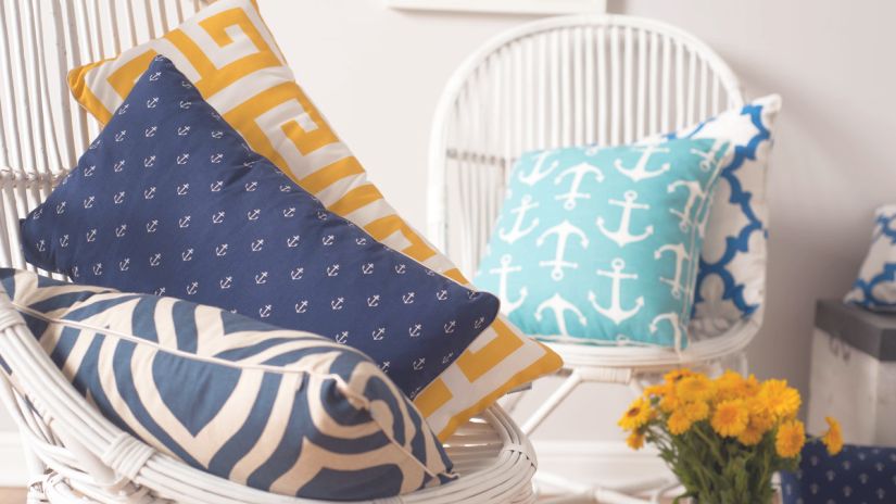 Housses de coussin bleu marine