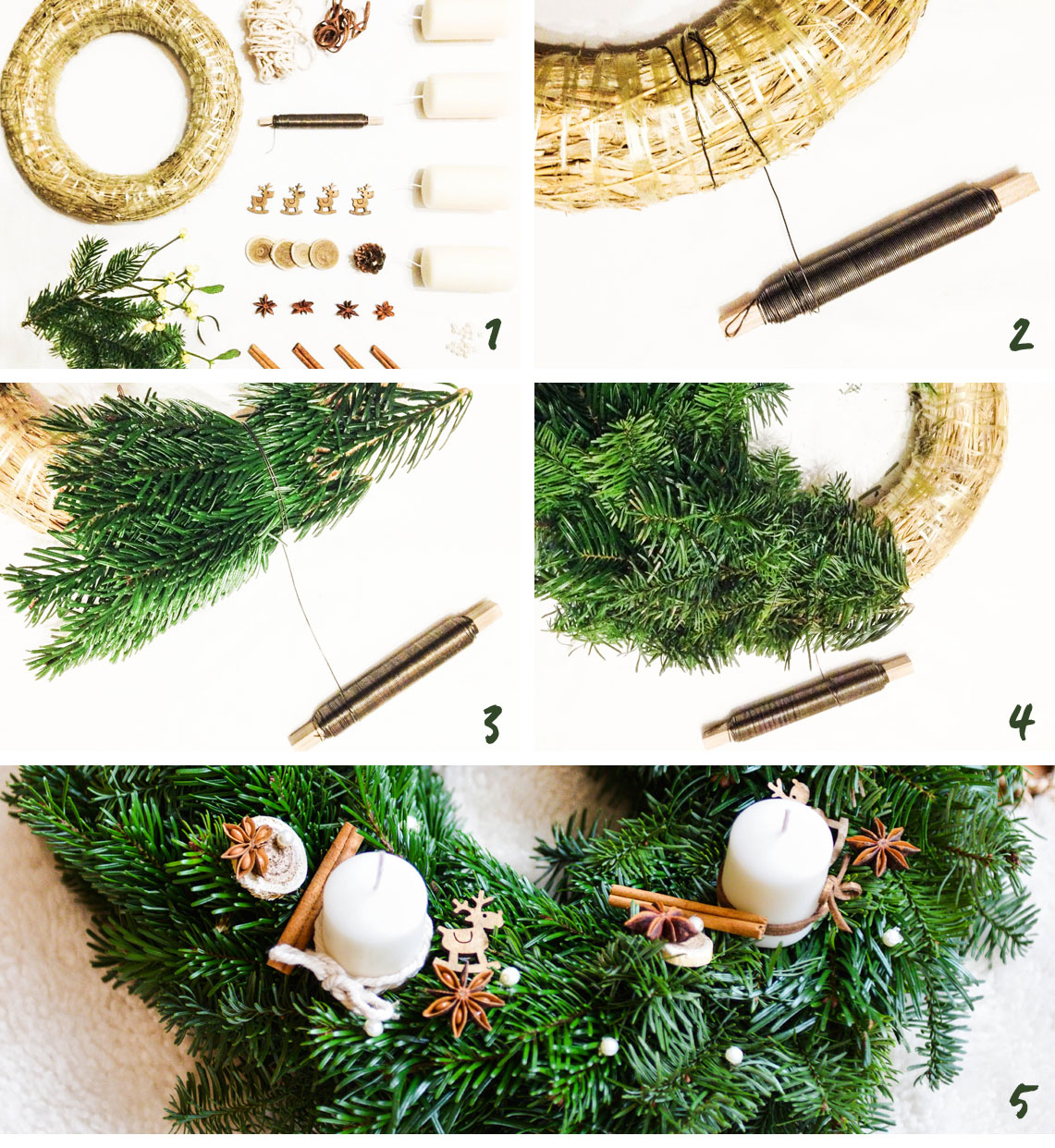 westwing - DIY Couronne de l'Avent westwing - DIY Couronne de l'Avent