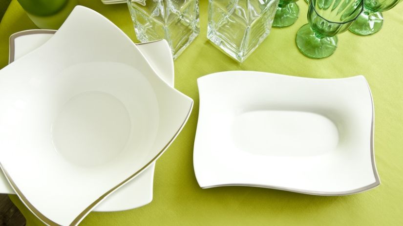 Assiettes design blanches