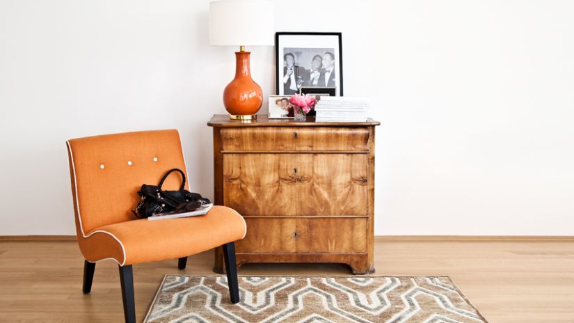 Commode basse en bois massif