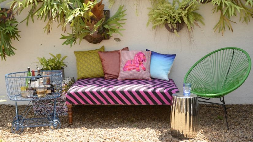 Fauteuil de jardin design de couleur verte