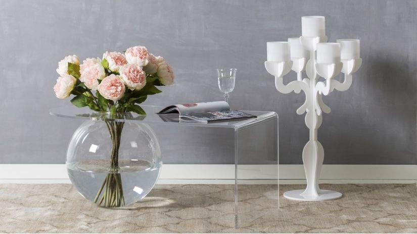 Vase rond transparent