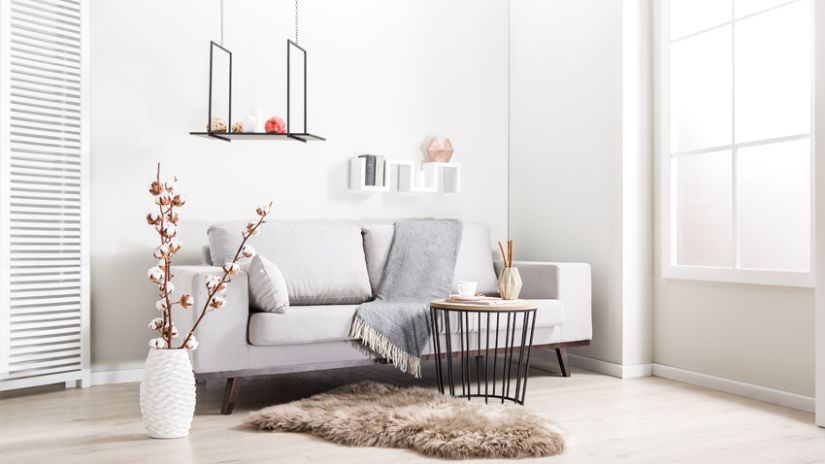 Bout de canapé scandinave métal et bois