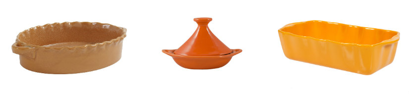 Collection de plats en terre cuite
