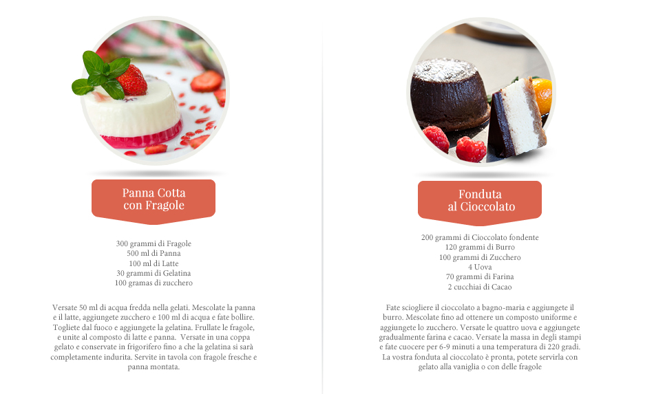 dessert cena romantica