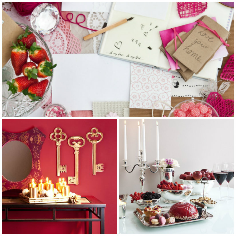 atmosfera romantica candele fragole cibo vino