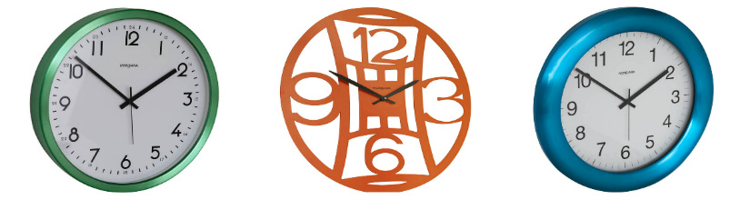 orologi da parete moderni verde arancio blu