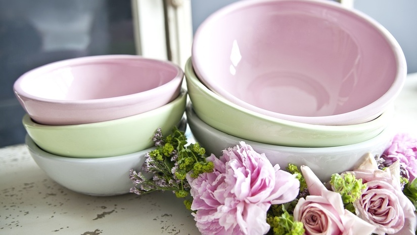 ghirlande di pasqua shabby chic ciotole fiori