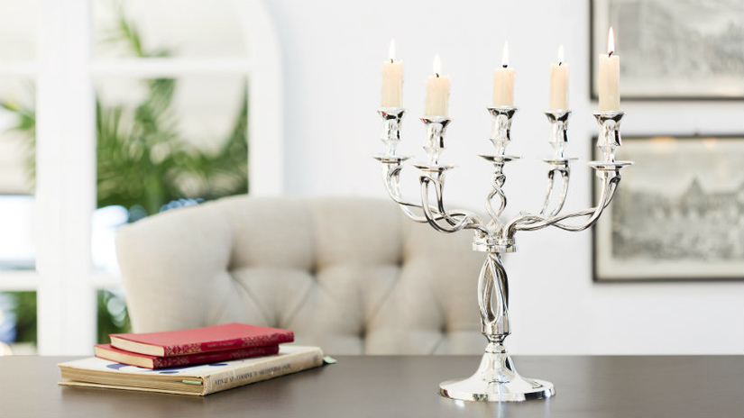 candelabri in vetro living elegante