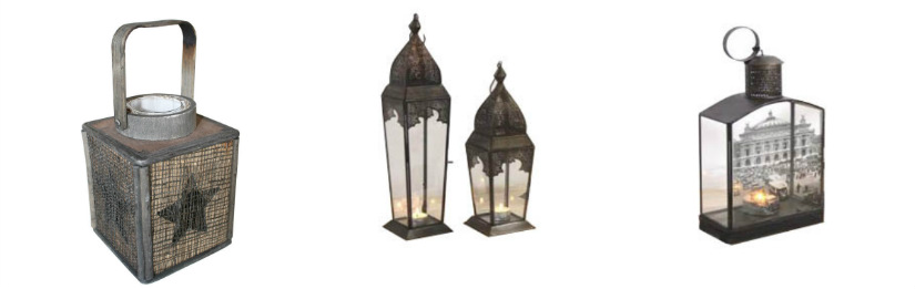 lanterne piccole in legno ferro battuto arabe