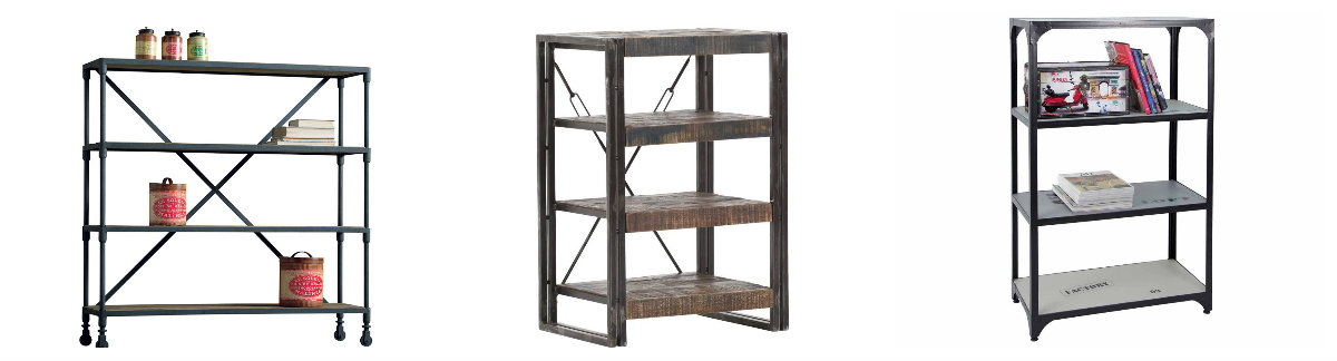 libreria industriale per la casa chic