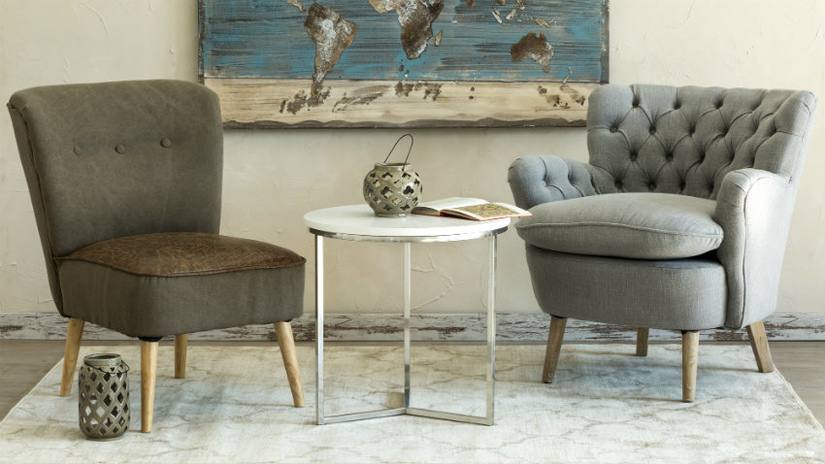 poltrone anni 60 grigie e beige