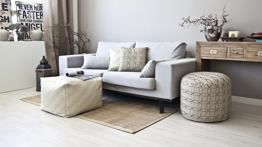 sisal vloerkleed lichtgrijze scandi bank
