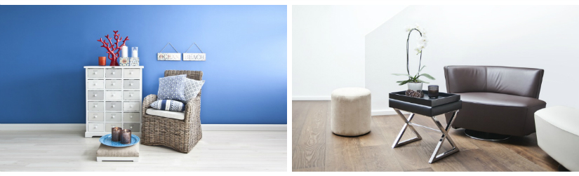 pvc vloer klassiek landelijke stijl dressoir ladekast witte poef