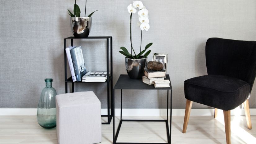 grijs eiken vinyl laminaat moderne meubels