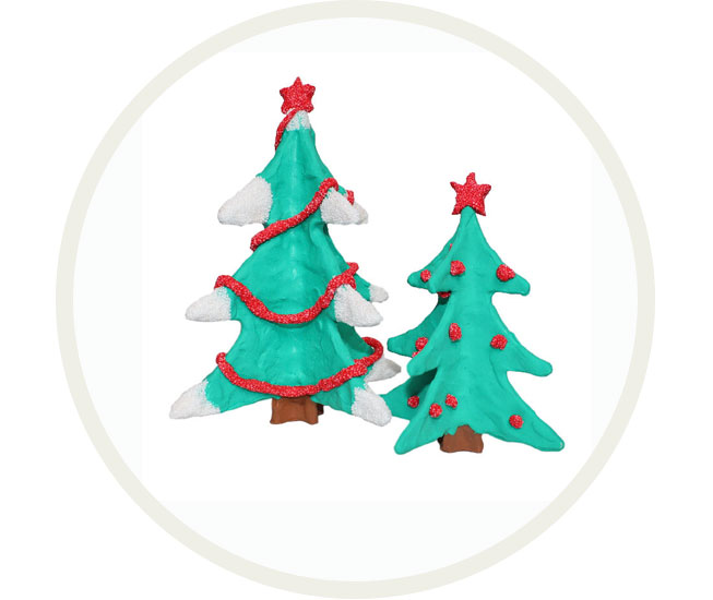 Kerstboom met foam clay