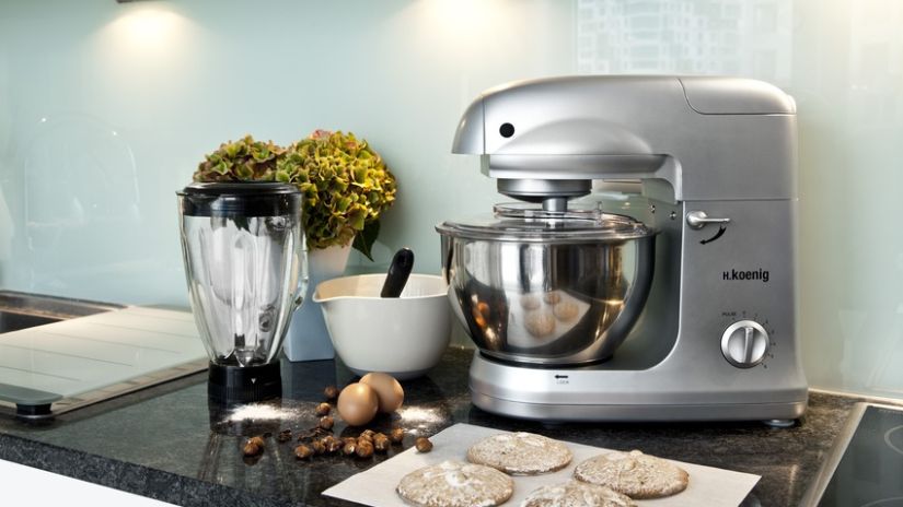 natuurstenen look composiet aanrechtblad met mixer
