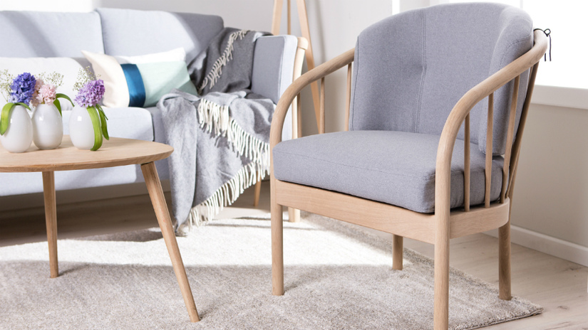 Wollen plaids modern interieur Scandinavisch lichtgrijs