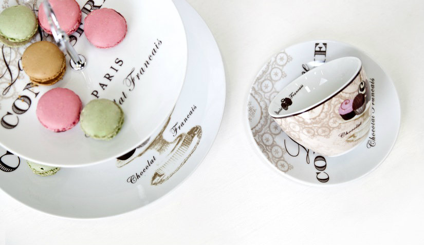 Eleganckie talerze deserowe z porcelany