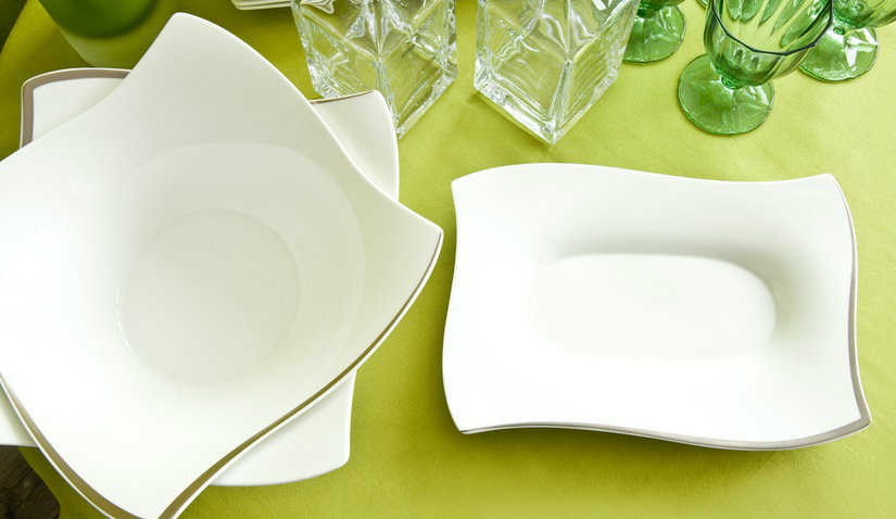 talerze kwadratowe z porcelany