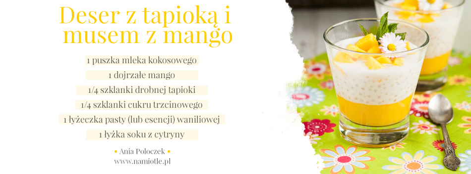 Deser z tapioką i musem z mango