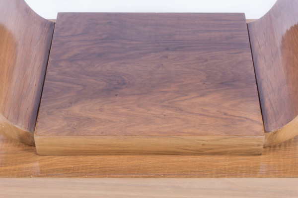 Walnut art-deco coffee table -