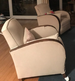 Pair of art-deco armchairs to be restored