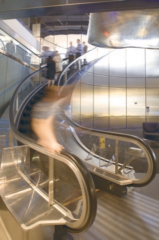 Bloomberg - curved escalator