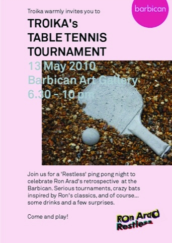 Troika's table tennis tournament - £8 pre-paid and £10 on the door