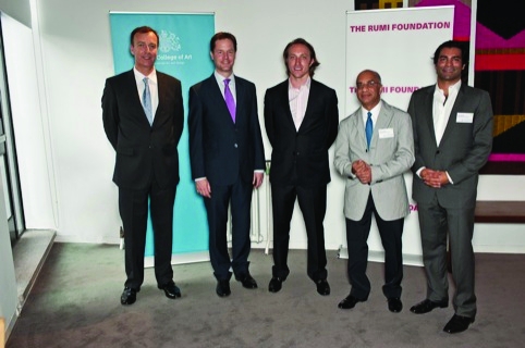 Dr Paul Thompson, Deputy PM Nick Clegg, Chad Hurley, Rumi Verjee, Jay Verjee at Innovate