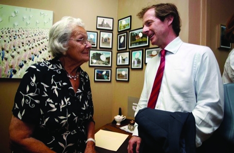 Hackney resident Lena Barden and Councillor Guy Nicholson