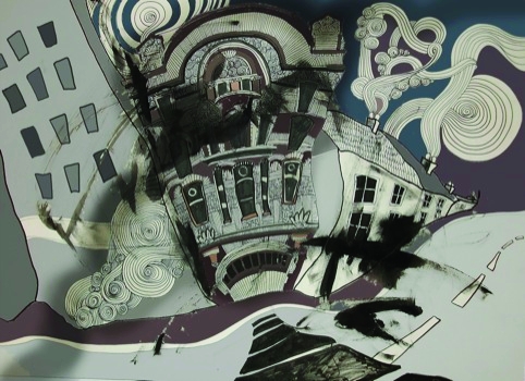 Lizzie Mary Cullen s visualisation of the entrance to the Necropolis Railway in Westminster Bridge Road London