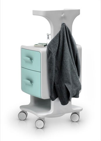 Patient bedside storage system, by Kinneir Dufort/Bristol Maid as pat of the Design Council's Design Bugs Out initiative