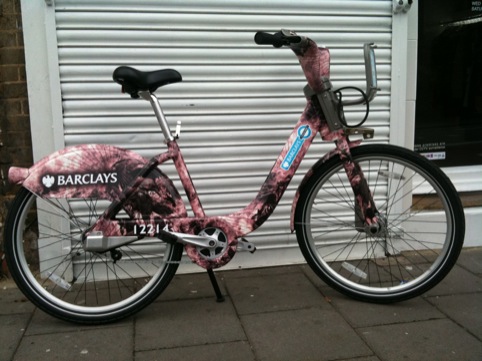 A customised Boris's bike snapped in Hackney