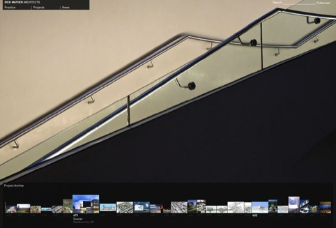 Kent Lyons won the Digital Design - Commercial category with a website for Rick Mather Architects