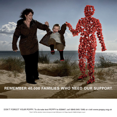 The Royal  British Legion’s Poppy Appeal 2008 and 2010, created by The Gate