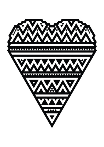 Isometric Heart print by Kate Moross