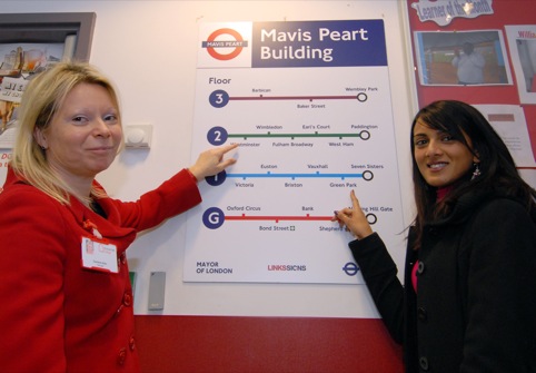 Orchard Hill College principal Caroline Allen and Sheenal Patel from TFL