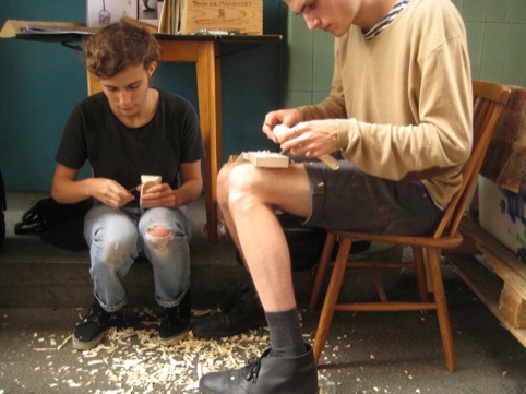 Whittling in action