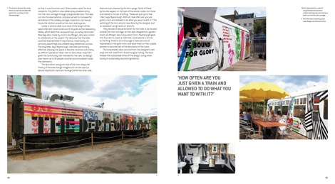 A spread from the book featuring The Deptford Project