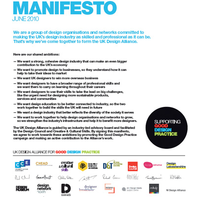 UK Design Alliance Manifesto