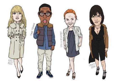 Kate Moss, Tinie Tempah, Stella McCartney and Tracey Emin