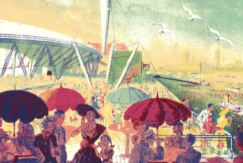 A painting of the Festival of Britain