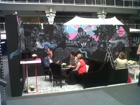 The Somerset House Stall in progress