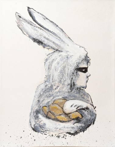 Paul Insect's hare-inspired canvas