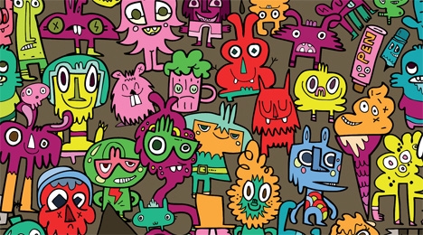 Jon Burgerman’s Burgerbrained theme