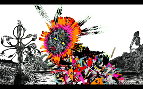 Cut-out animation - Phosphena